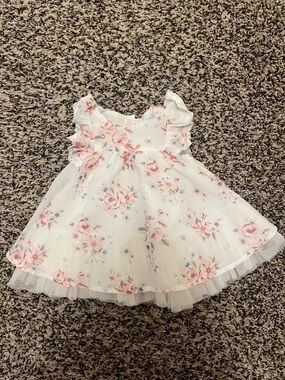 Edgehill Collection White Floral Baby Dress